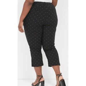 Lane Bryant 4-Season Slim Capri Pants Black‎ Floral Starburst Plus Size 22